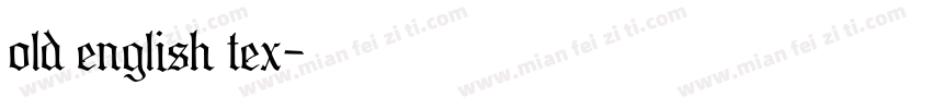 old english tex字体转换